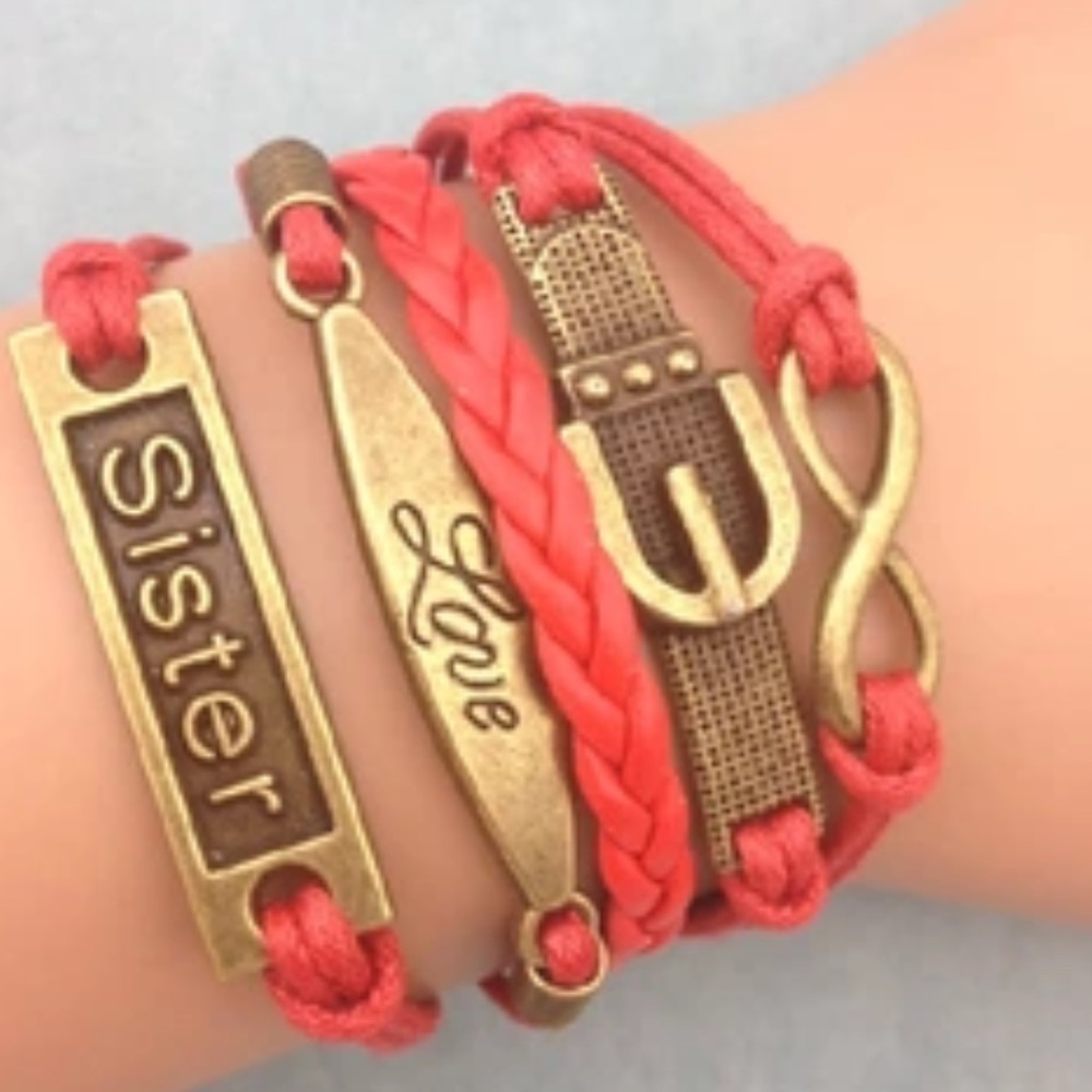 Sister love infinity bracelet